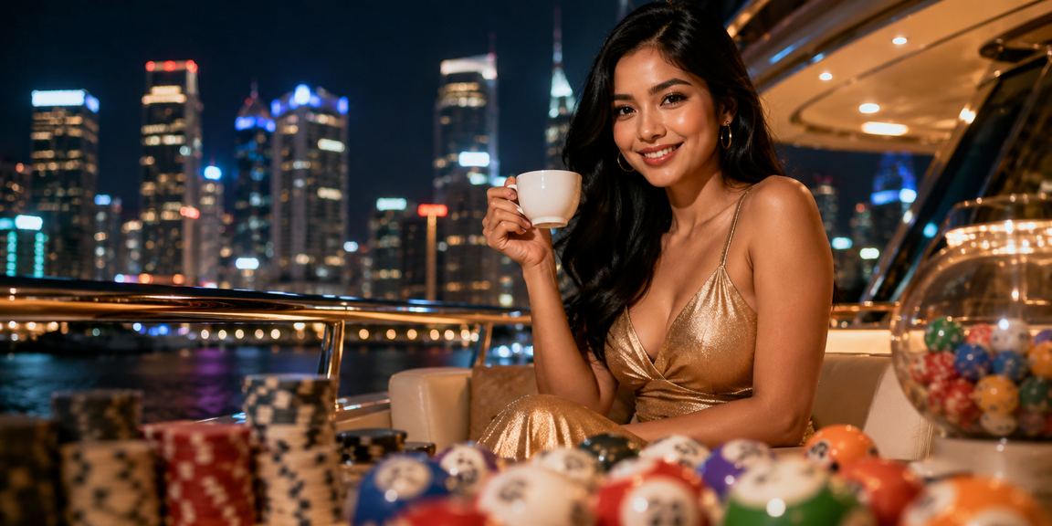 Pengguna santai di kedai kopi memeriksa akun dan bonus VIP di perangkat mobile
